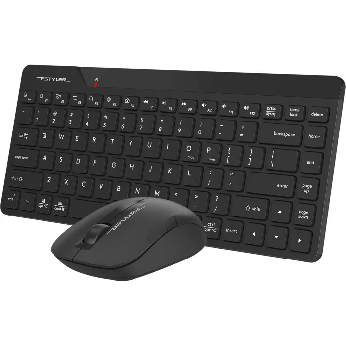 Клавиатура + мышь A4Tech Fstyler FG2200 Air2 клав:черный мышь:черный USB беспроводная slim (FG2200 AIR2 BLACK)