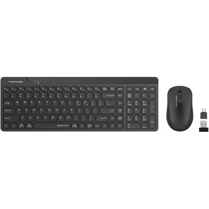 Клавиатура + мышь A4Tech Fstyler FG2300 Air2 клав:черный мышь:черный USB беспроводная slim (FG2300 AIR2 BLACK)