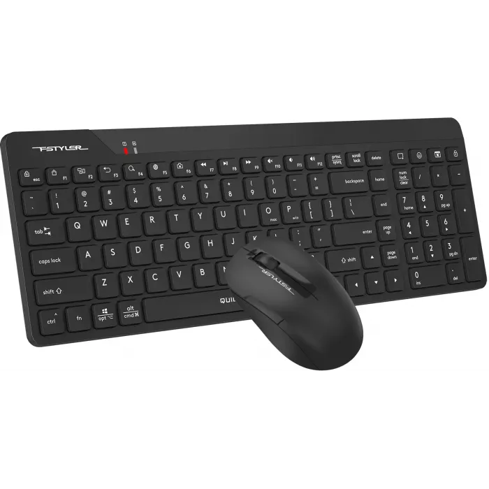 Клавиатура + мышь A4Tech Fstyler FG2300 Air2 клав:черный мышь:черный USB беспроводная slim (FG2300 AIR2 BLACK)