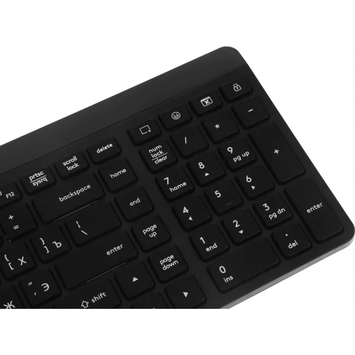 Клавиатура + мышь A4Tech Fstyler FG2300 Air2 клав:черный мышь:черный USB беспроводная slim (FG2300 AIR2 BLACK)