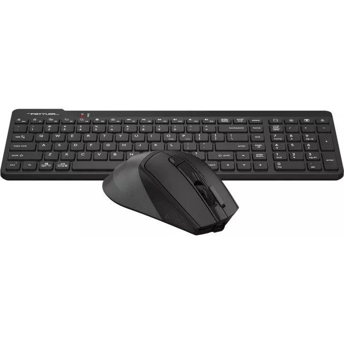 Клавиатура + мышь A4Tech Fstyler FG2400 Air2 клав:черный мышь:черный USB беспроводная slim (FG2400 AIR2 BLACK)