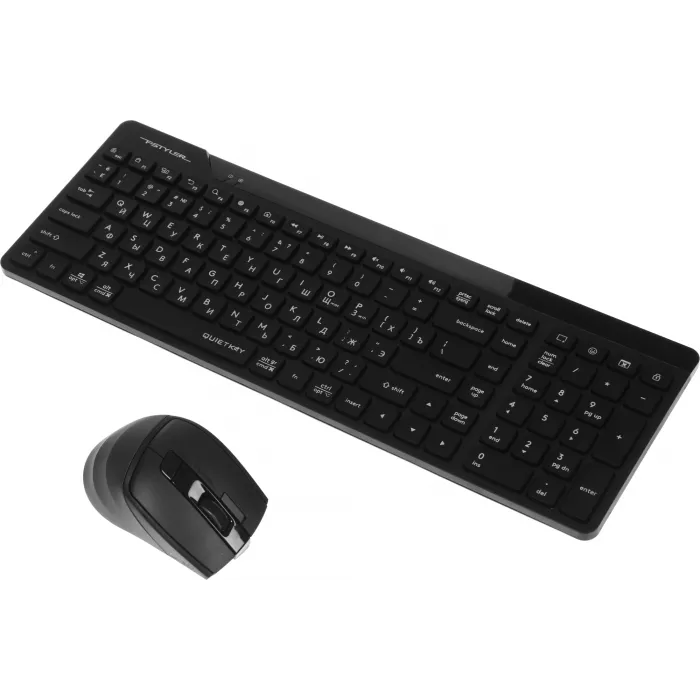 Клавиатура + мышь A4Tech Fstyler FG2400 Air2 клав:черный мышь:черный USB беспроводная slim (FG2400 AIR2 BLACK)