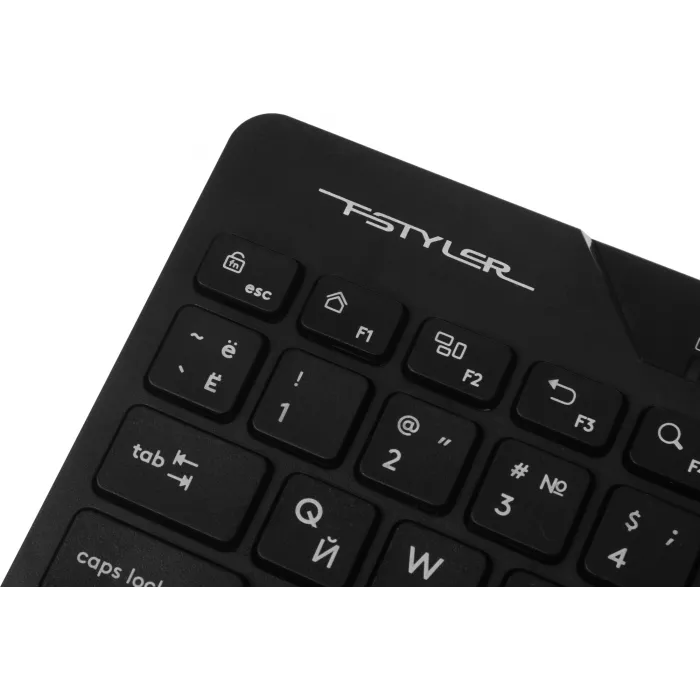 Клавиатура + мышь A4Tech Fstyler FG2400 Air2 клав:черный мышь:черный USB беспроводная slim (FG2400 AIR2 BLACK)