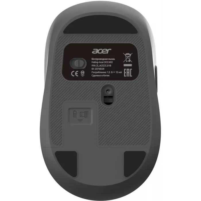 Клавиатура + мышь Acer OCC402 клав:черный мышь:черный USB беспроводная slim Multimedia (ZL.ACCCC.018)