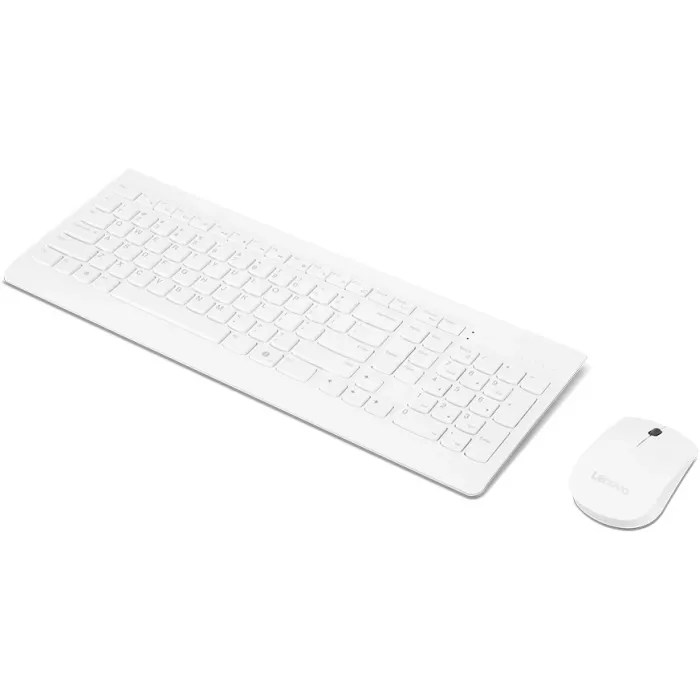 Клавиатура + мышь Lenovo 510 клав:белый мышь:белый USB беспроводная BT (GX31F38001)