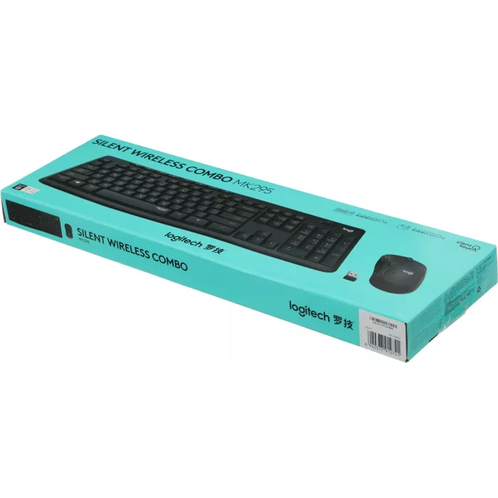 Клавиатура + мышь Logitech MK295 клав:черный мышь:черный USB беспроводная Multimedia (920-009813)