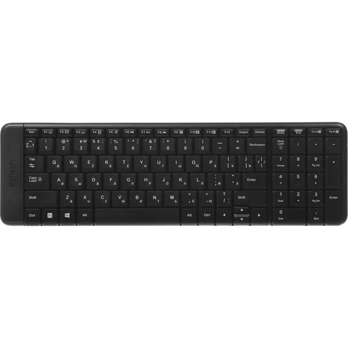 Клавиатура + мышь Logitech MK220 клав:черный мышь:черный USB беспроводная (920-003236)