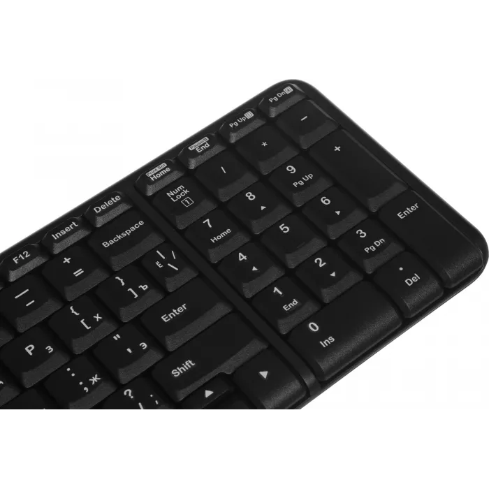 Клавиатура + мышь Logitech MK220 клав:черный мышь:черный USB беспроводная (920-003236)