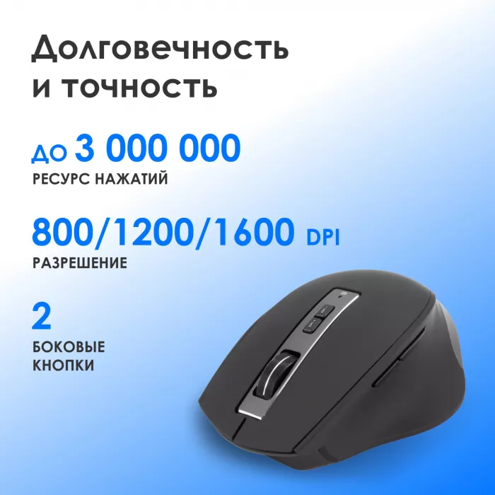 Клавиатура + мышь Оклик S290W клав:черный мышь:черный USB беспроводная Multimedia (351701)