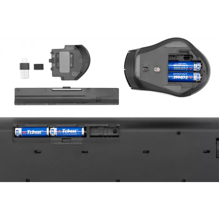 Клавиатура + мышь Оклик S290W клав:черный мышь:черный USB беспроводная Multimedia (351701)