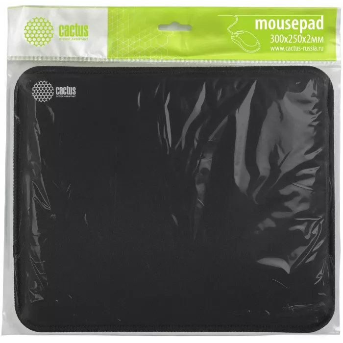 Коврик для мыши Cactus Black черный 300x250x3мм (CS-MPC-D01M)