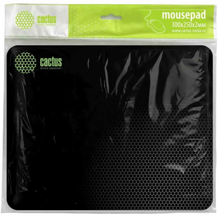 Коврик для мыши Cactus Black Mesh черный 300x250x3мм (CS-MPC-D02M)