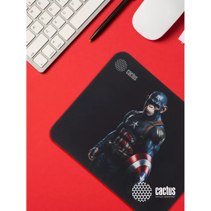 Коврик для мыши Cactus Captain America рисунок 250x200x3мм (CS-MP-D08S)