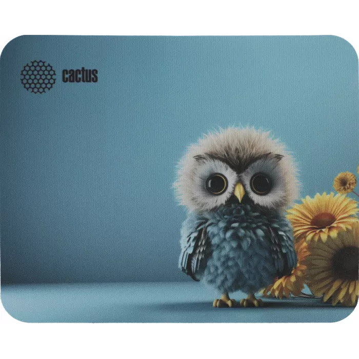 Коврик для мыши Cactus Owl blue 220x180x2мм (CS-MPC-P07XS)