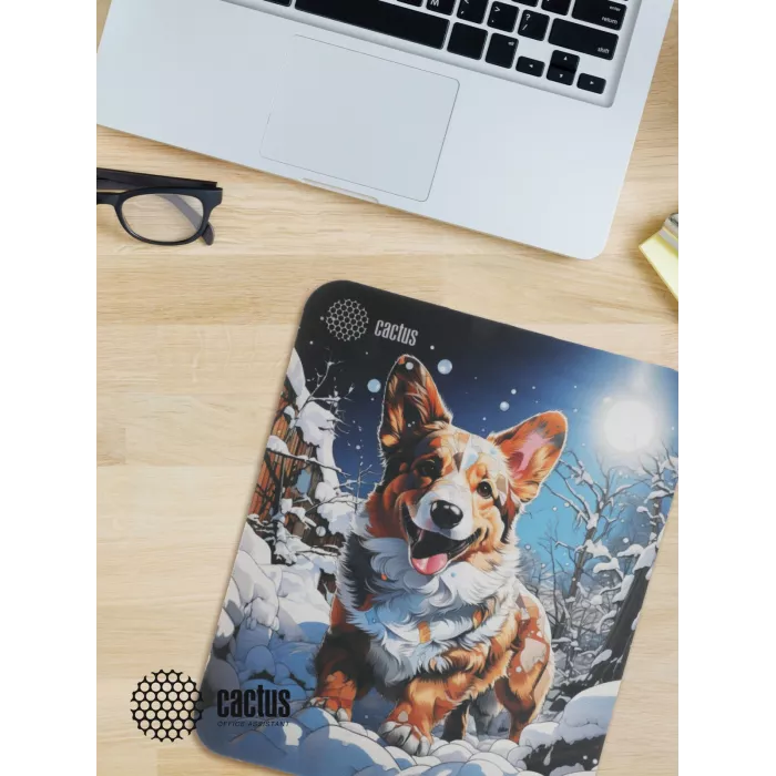 Коврик для мыши Cactus Corgi рисунок 300x250x3мм (CS-MPC-D13M)