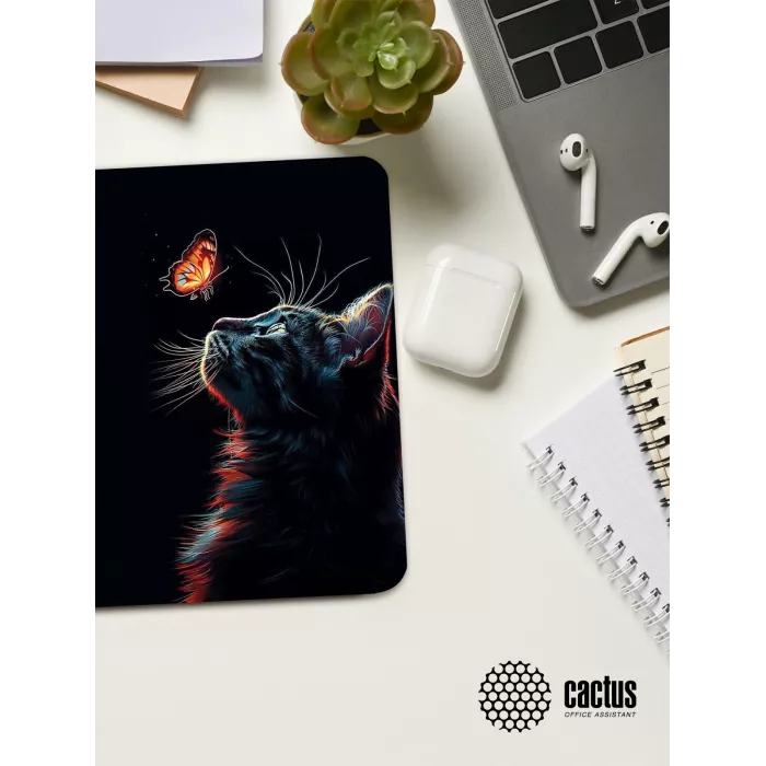 Коврик для мыши Cactus Night Cat 220x180x2мм (CS-MPC-P12XS)