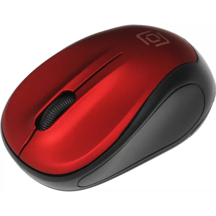 Мышь Оклик 665MW черный/красный оптическая 1600dpi беспров. USB для ноутбука 3but (1025135)