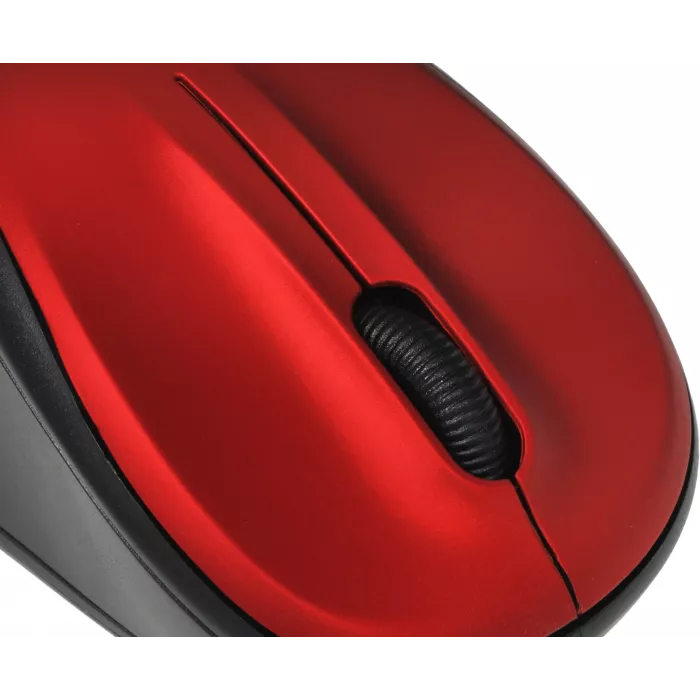 Мышь Оклик 665MW черный/красный оптическая 1600dpi беспров. USB для ноутбука 3but (1025135)