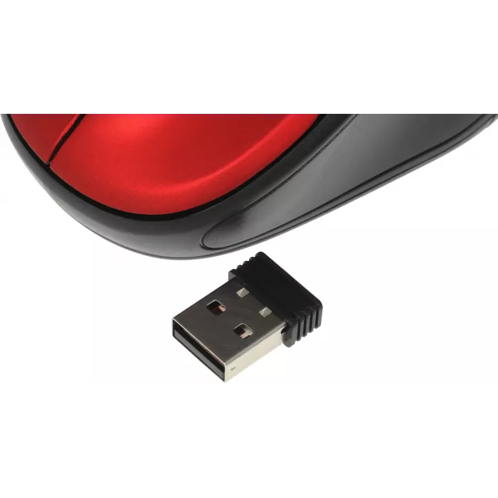 Мышь Оклик 665MW черный/красный оптическая 1600dpi беспров. USB для ноутбука 3but (1025135)