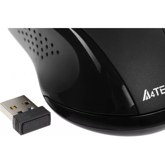 Мышь A4Tech V-Track G9-500FS черный оптическая 1200dpi silent беспров. USB 4but
