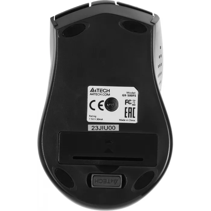 Мышь A4Tech V-Track G9-500FS черный оптическая 1200dpi silent беспров. USB 4but