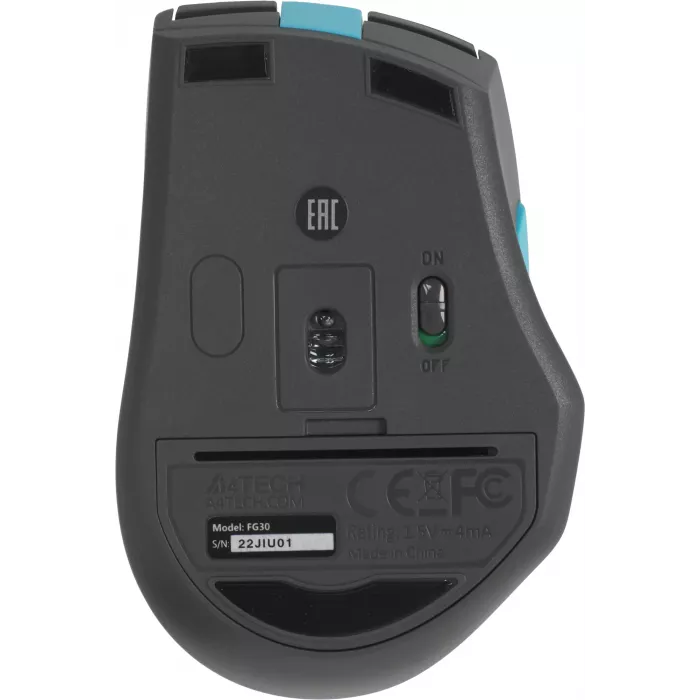 Мышь A4Tech Fstyler FG30 серый/синий оптическая 2000dpi беспров. USB 6but (FG30 BLUE)
