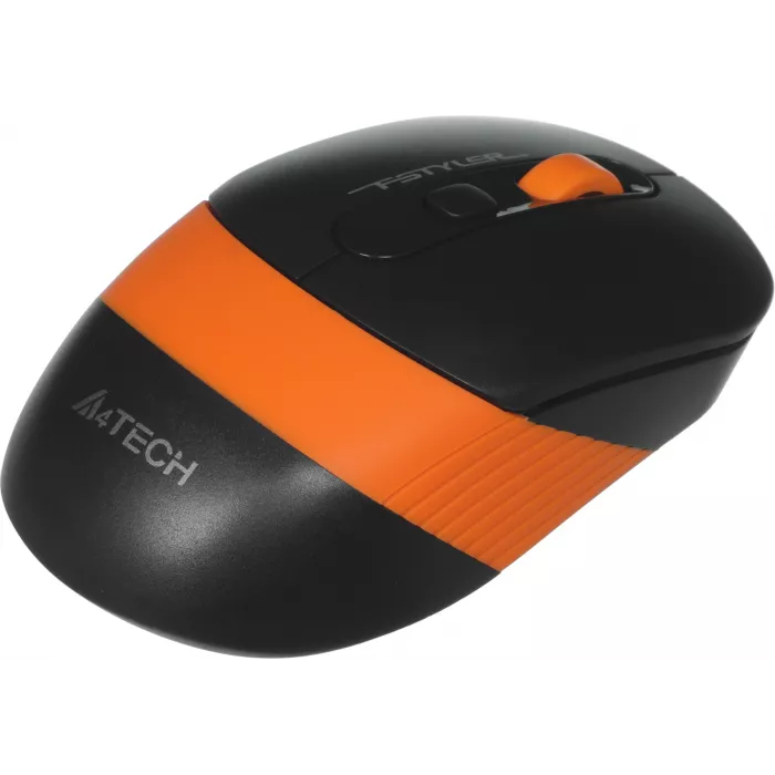 Мышь A4Tech Fstyler FG10 черный/оранжевый оптическая 2000dpi беспров. USB 4but (FG10 ORANGE)