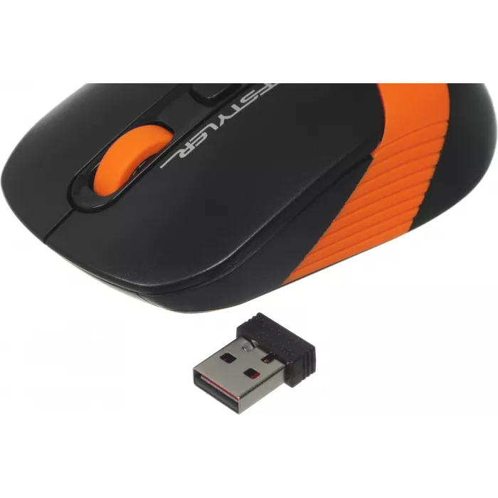 Мышь A4Tech Fstyler FG10 черный/оранжевый оптическая 2000dpi беспров. USB 4but (FG10 ORANGE)