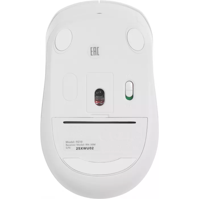 Мышь A4Tech Fstyler FG10 белый/серый оптическая 2000dpi беспров. USB 3but (FG10 WHITE)