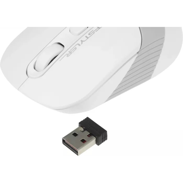 Мышь A4Tech Fstyler FG10 белый/серый оптическая 2000dpi беспров. USB 3but (FG10 WHITE)