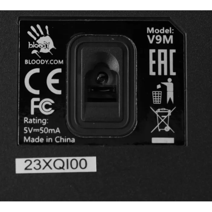 Мышь A4Tech Bloody V9M черный оптическая 6200dpi USB 9but