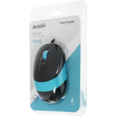 Мышь A4Tech Fstyler FM10 черный/синий оптическая 1600dpi USB 4but (FM10 BLUE)