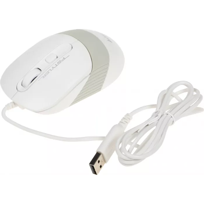 Мышь A4Tech Fstyler FM10 белый/серый оптическая 1600dpi USB 4but (FM10 WHITE)