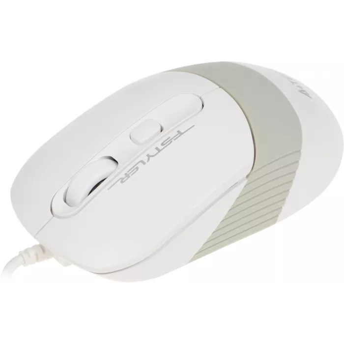Мышь A4Tech Fstyler FM10 белый/серый оптическая 1600dpi USB 4but (FM10 WHITE)