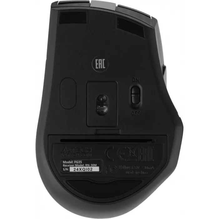 Мышь A4Tech Fstyler FG35 серый/черный оптическая 2000dpi беспров. USB 6but (FG35 GREY)