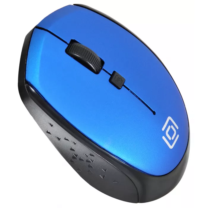Мышь Оклик 488MW черный/синий оптическая 1600dpi беспров. USB для ноутбука 4but (1196569)