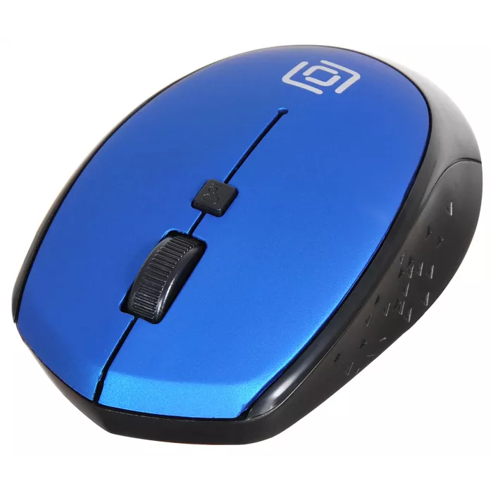 Мышь Оклик 488MW черный/синий оптическая 1600dpi беспров. USB для ноутбука 4but (1196569)