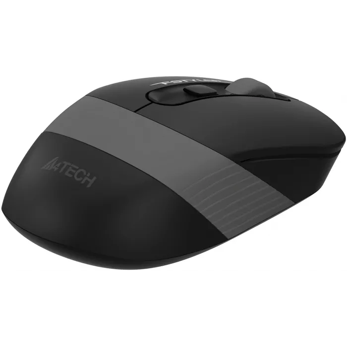 Мышь A4Tech Fstyler FG10S черный/серый оптическая 2000dpi silent беспров. USB для ноутбука 4but (FG10S GREY)