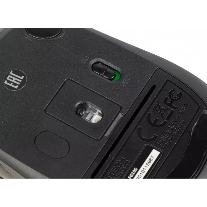 Мышь A4Tech Fstyler FG10S черный/серый оптическая 2000dpi silent беспров. USB для ноутбука 4but (FG10S GREY)