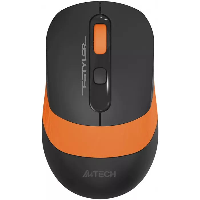 Мышь A4Tech Fstyler FG10S черный/оранжевый оптическая 2000dpi silent беспров. USB для ноутбука 4but (FG10S ORANGE)