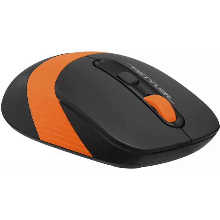 Мышь A4Tech Fstyler FG10S черный/оранжевый оптическая 2000dpi silent беспров. USB для ноутбука 4but (FG10S ORANGE)