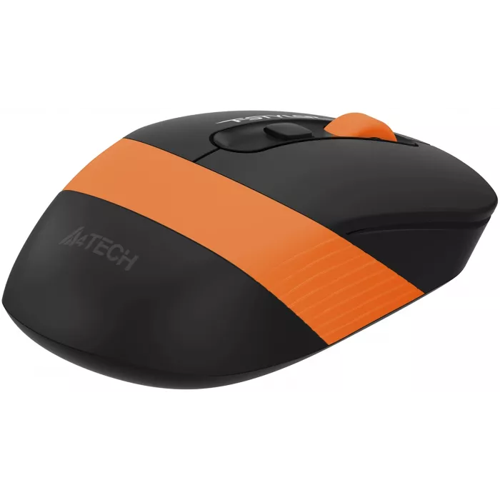 Мышь A4Tech Fstyler FG10S черный/оранжевый оптическая 2000dpi silent беспров. USB для ноутбука 4but (FG10S ORANGE)