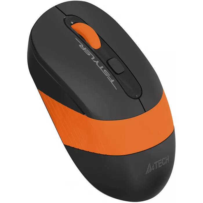 Мышь A4Tech Fstyler FG10S черный/оранжевый оптическая 2000dpi silent беспров. USB для ноутбука 4but (FG10S ORANGE)