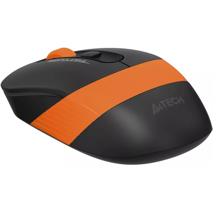 Мышь A4Tech Fstyler FG10S черный/оранжевый оптическая 2000dpi silent беспров. USB для ноутбука 4but (FG10S ORANGE)