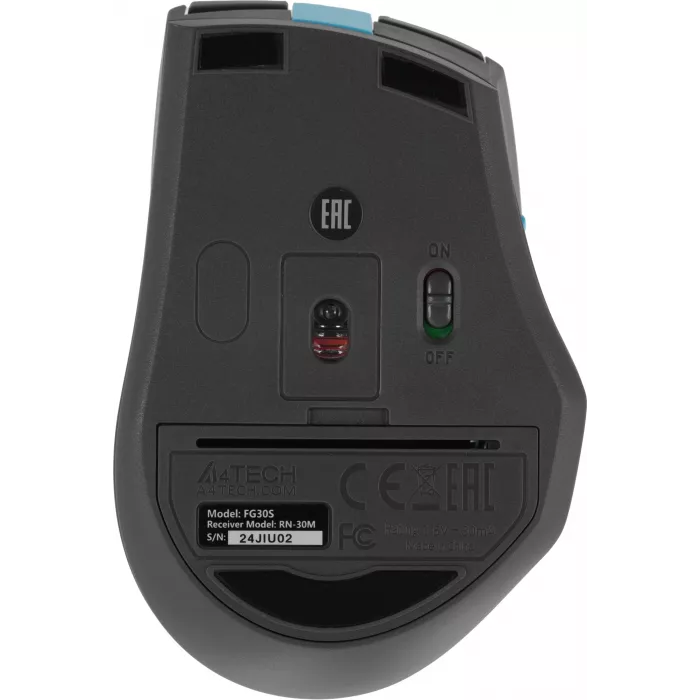 Мышь A4Tech Fstyler FG30S серый/синий оптическая 2000dpi silent беспров. USB 5but (FG30S BLUE)