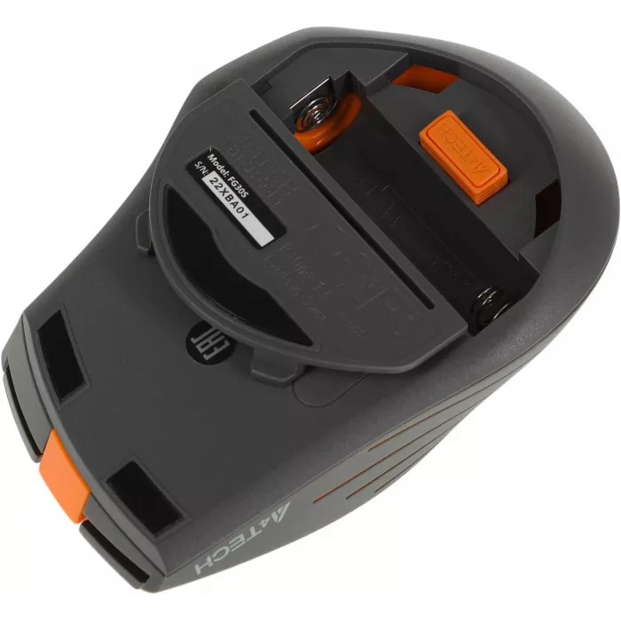Мышь A4Tech Fstyler FG30S серый/оранжевый оптическая 2000dpi silent беспров. USB 6but (FG30S ORANGE)