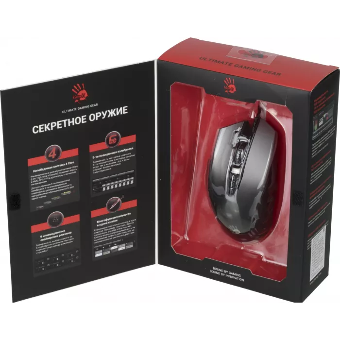 Мышь A4Tech Bloody J95s серый оптическая 8000dpi USB 9but (J95S GREY)
