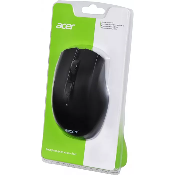 Мышь Acer OMR030 черный оптическая 1600dpi беспров. USB 4but (ZL.MCEEE.007)