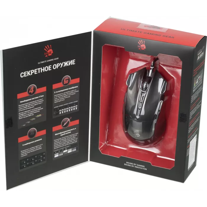 Мышь A4Tech Bloody J90s черный оптическая 8000dpi USB 12but (J90S BLACK ACTIVATED)
