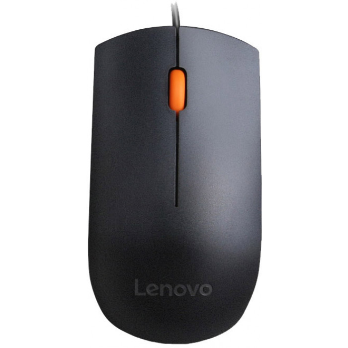 Мышь Lenovo 300 черный/оранжевый оптическая 1600dpi USB для ноутбука 2but (GX30M39704)